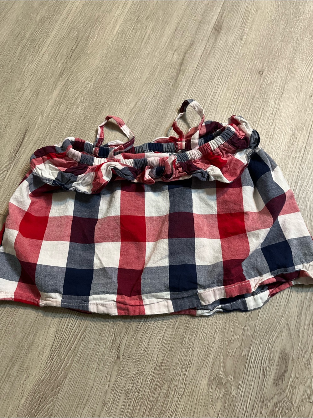 OshKosh B'gosh Red Navy White Plaid Tank Top
